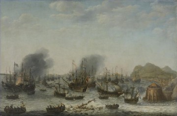  gibraltar - De vannerie op de Spanjaarden bij Gibraltar porte et vanner van der admiraal Jacob van Heemskerck 1607